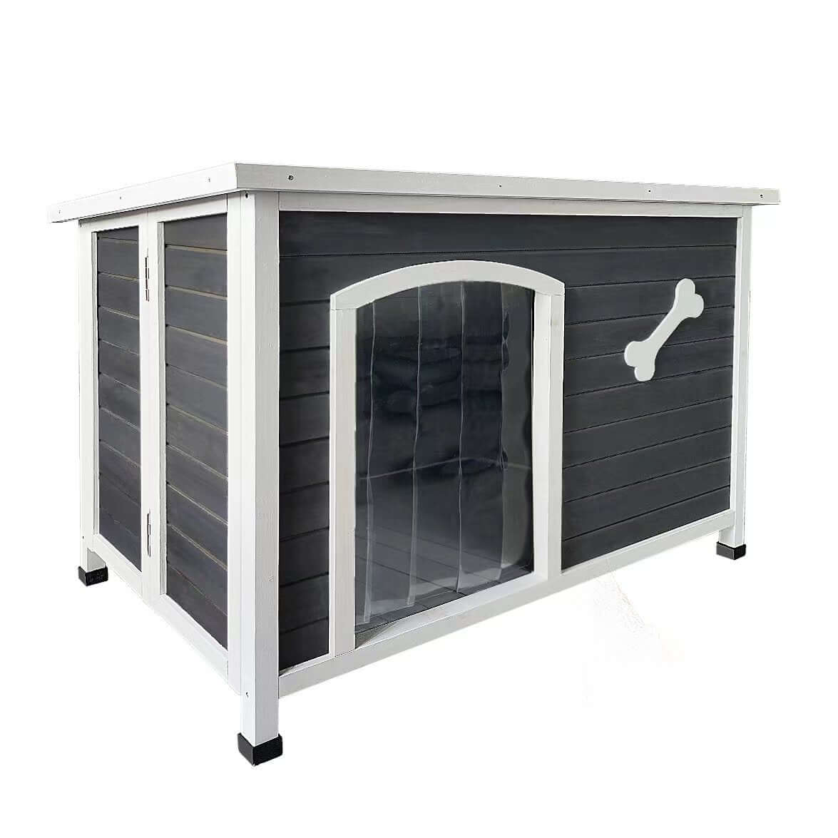 40" Wooden Dog House, Indoor & Outdoor, Foldable - supdog