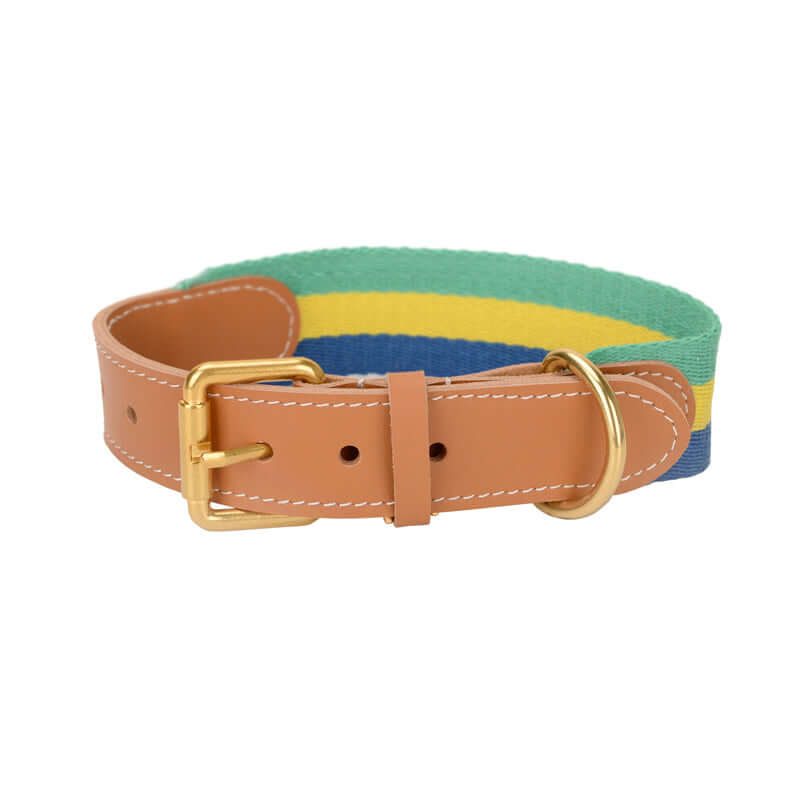 Woven Leather Wide Dog Collar, Leash cjdropshipping