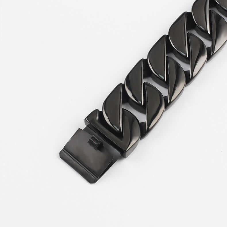 Black Stainless Steel Dog Chain Necklace Bully Large Collar cjdropshipping