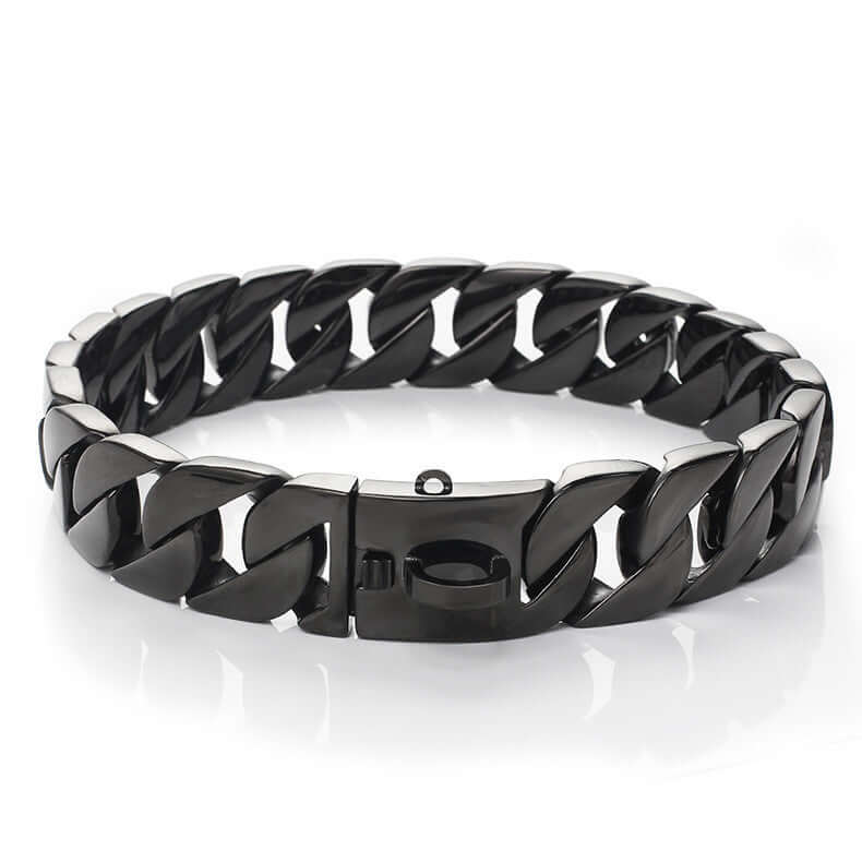 Black Stainless Steel Dog Chain Necklace Bully Large Collar cjdropshipping