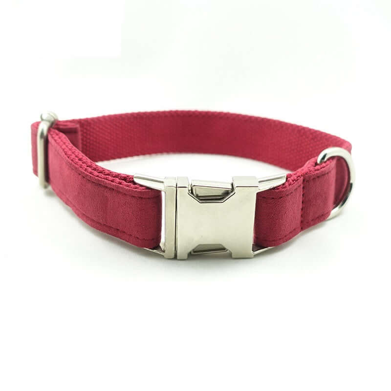 Red Dog Collar, Leash, Bow, Set cjdropshipping