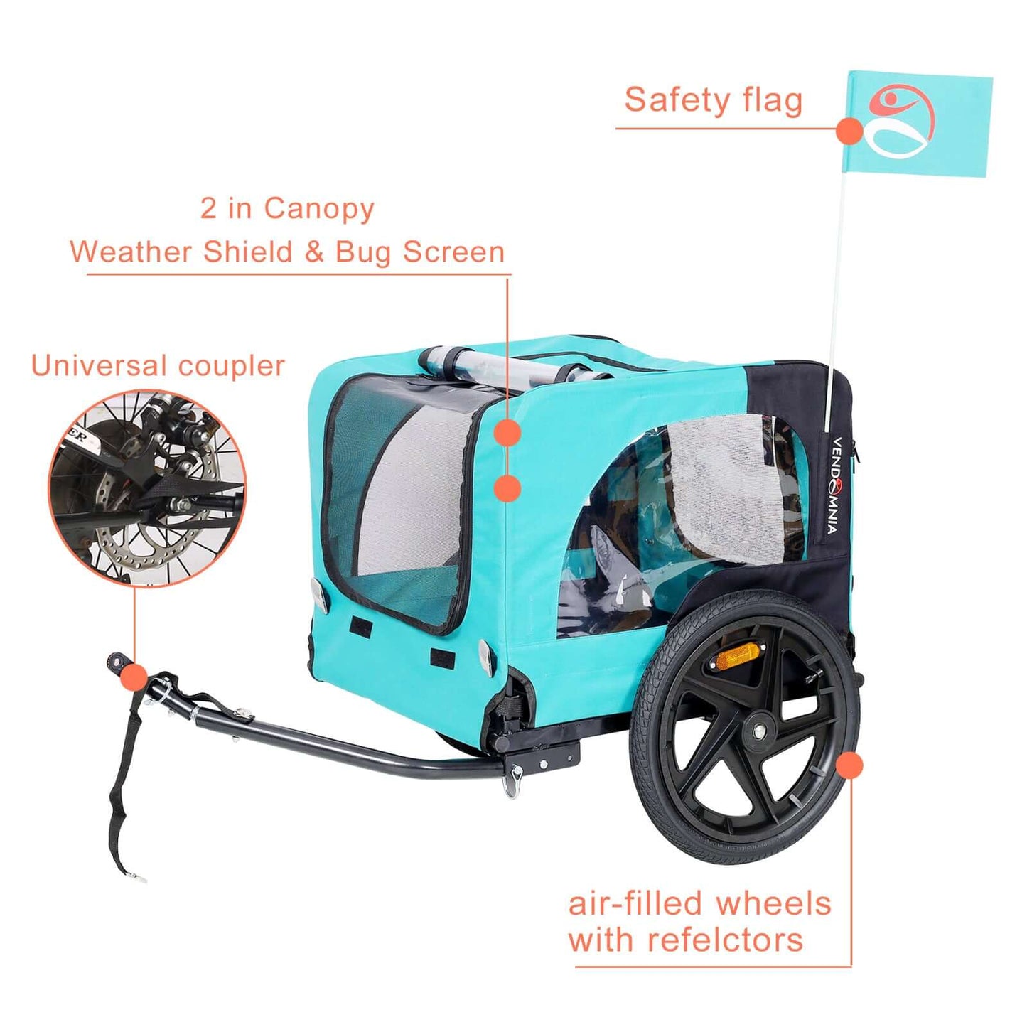 Foldable Dog Stroller, Bicycle Trailer GIGA