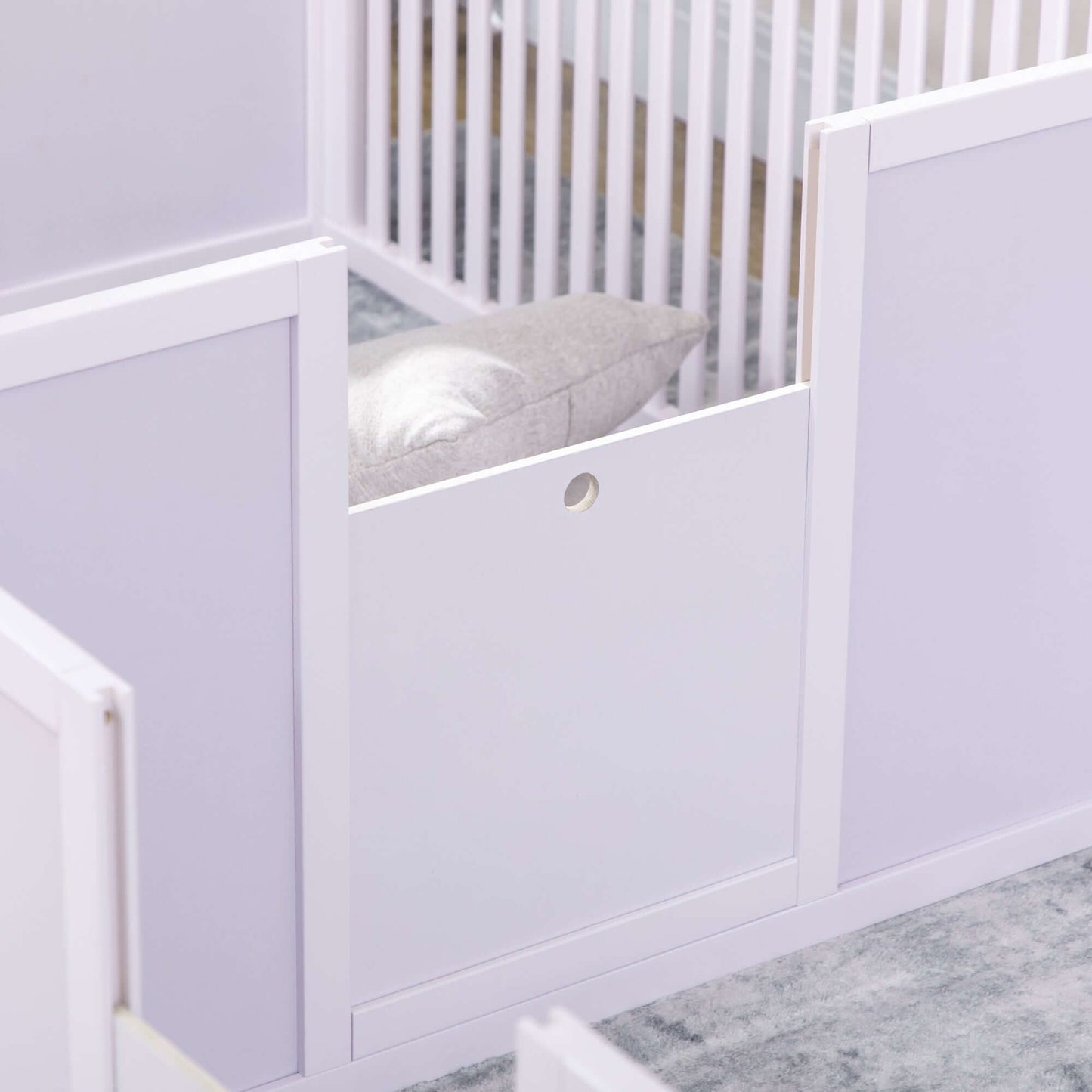 81" x 39" x 20" Whelping Box with Play Pen, Removable Doors - supdog