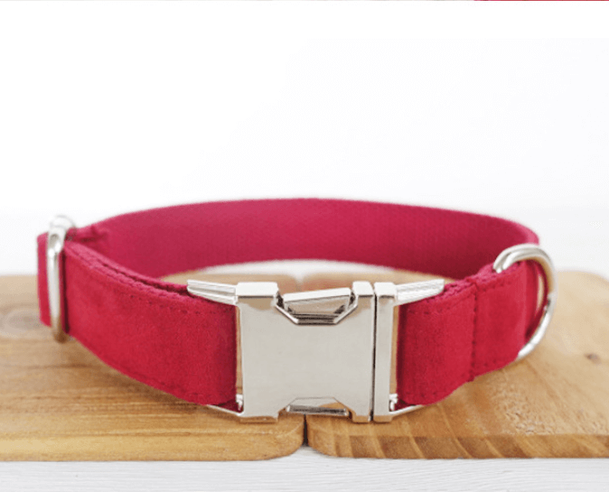 Red Dog Collar, Leash, Bow, Set cjdropshipping