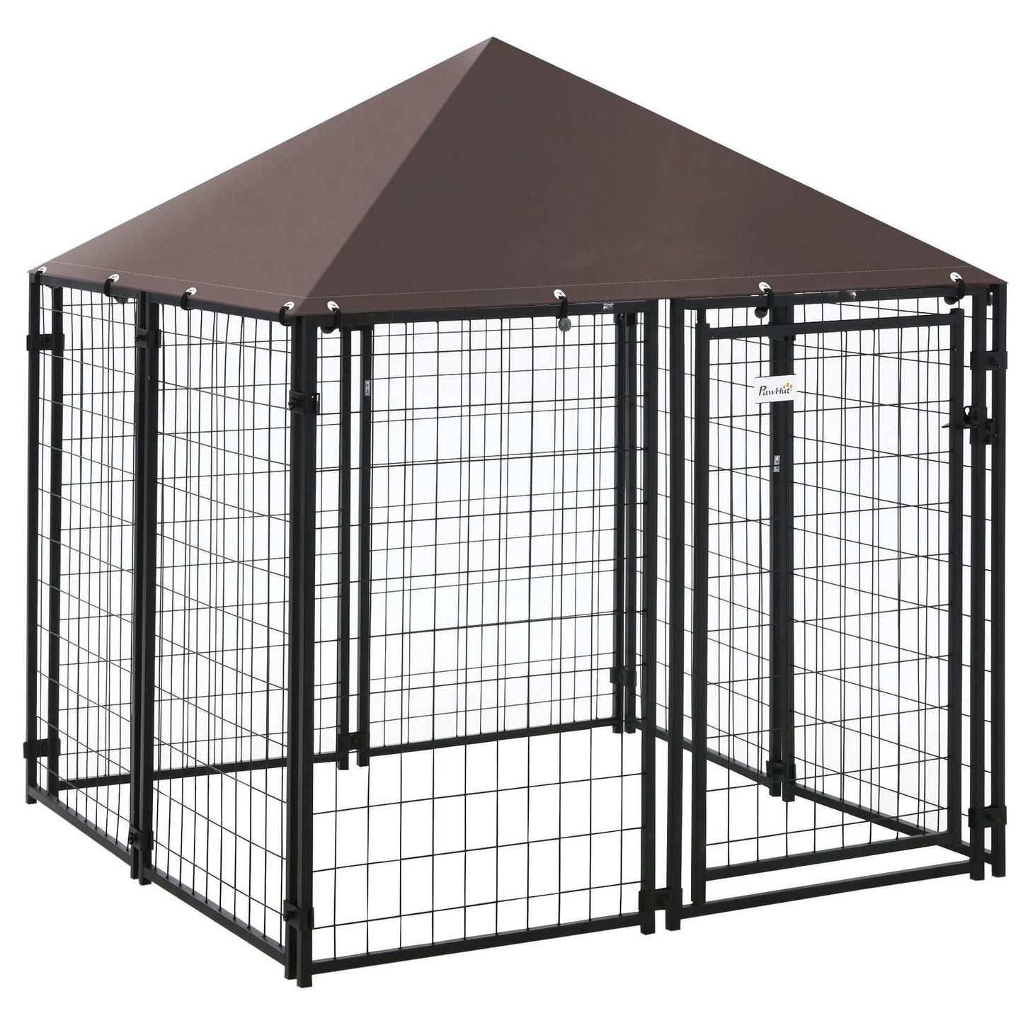 5' x 5' x 5' Dog Kennel Outdoor, Water-and UV-Resistant Canopy, Jet Black