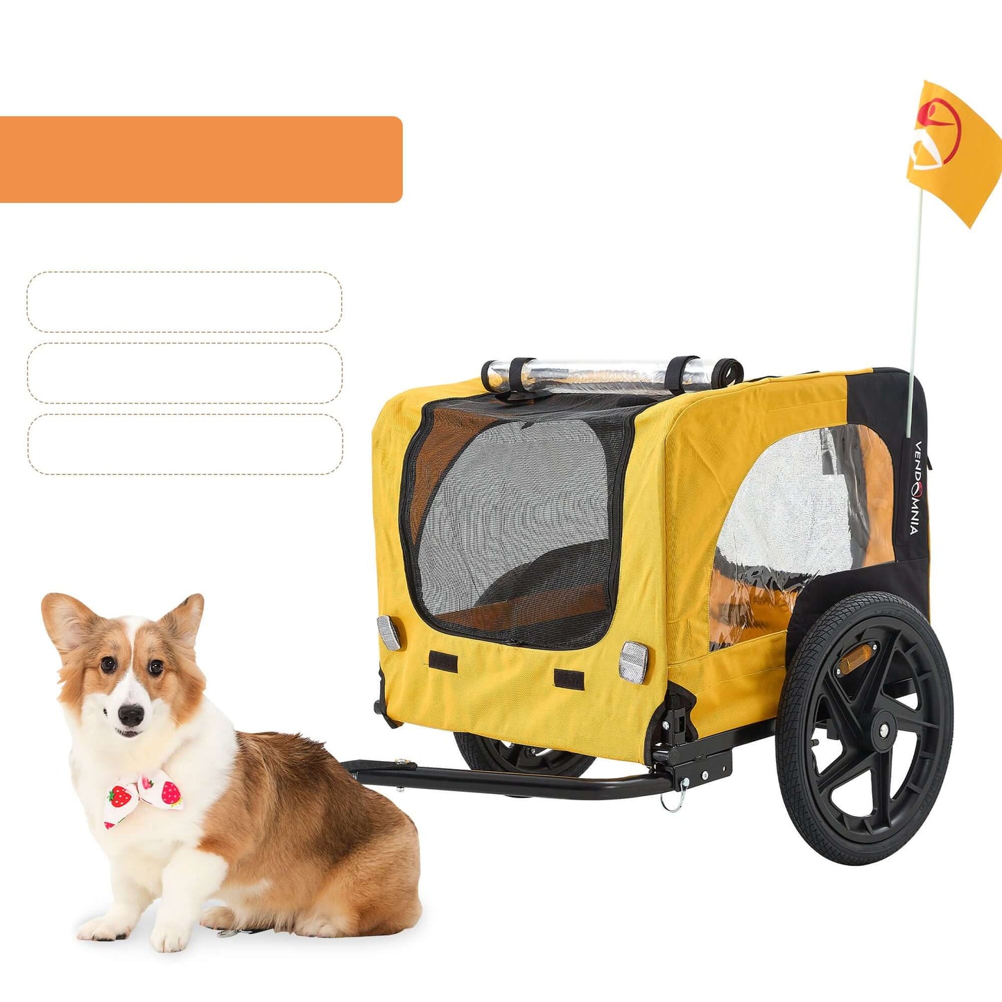 Foldable Dog Stroller, Bicycle Trailer - supdog