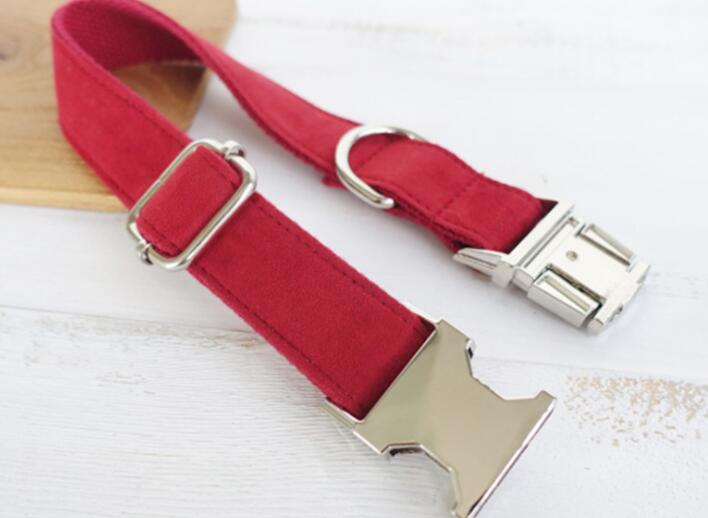 Red Dog Collar, Leash, Bow, Set cjdropshipping