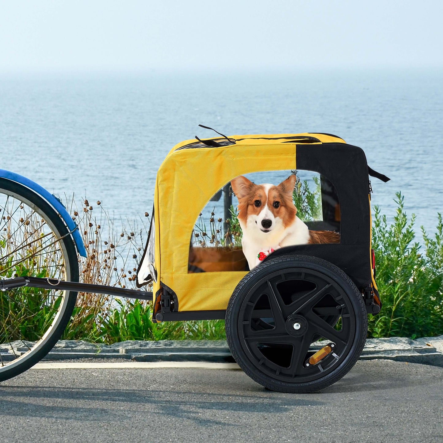 Foldable Dog Stroller, Bicycle Trailer - supdog