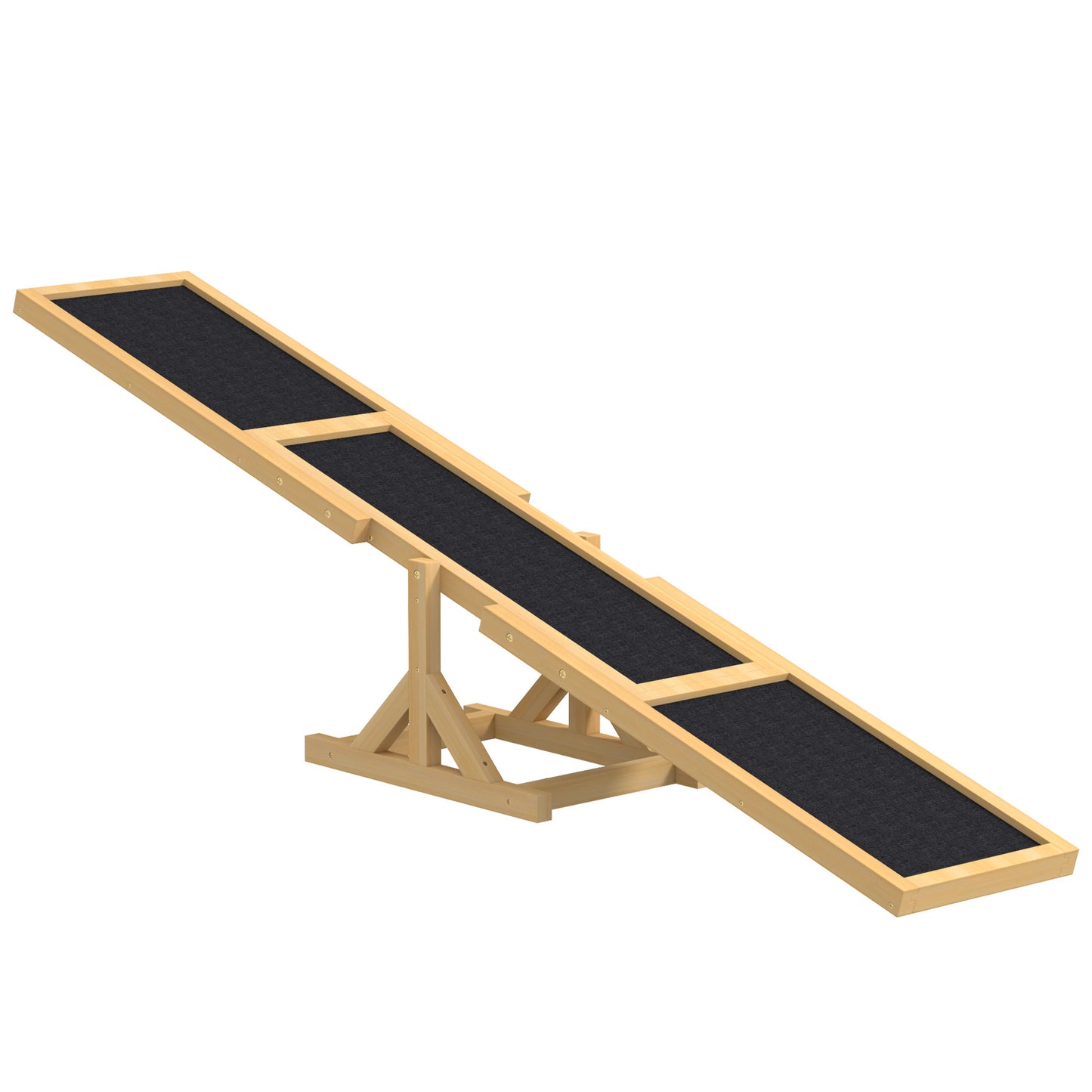Wooden Dog Agility Seesaw, 71' L x 12' W x 12' H, Yellow