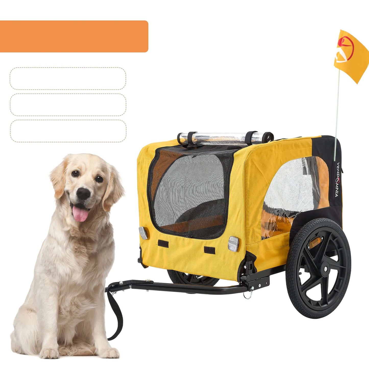 Foldable Dog Stroller, Bicycle Trailer - supdog