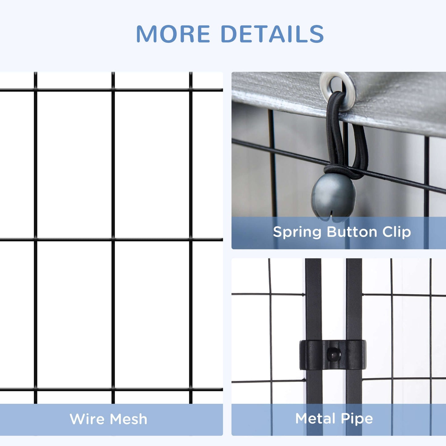 4' x 4' x 6' Dog Kennel with Lockable Door, Water-resistant Canopy, for Small and Medium Dogs - supdog