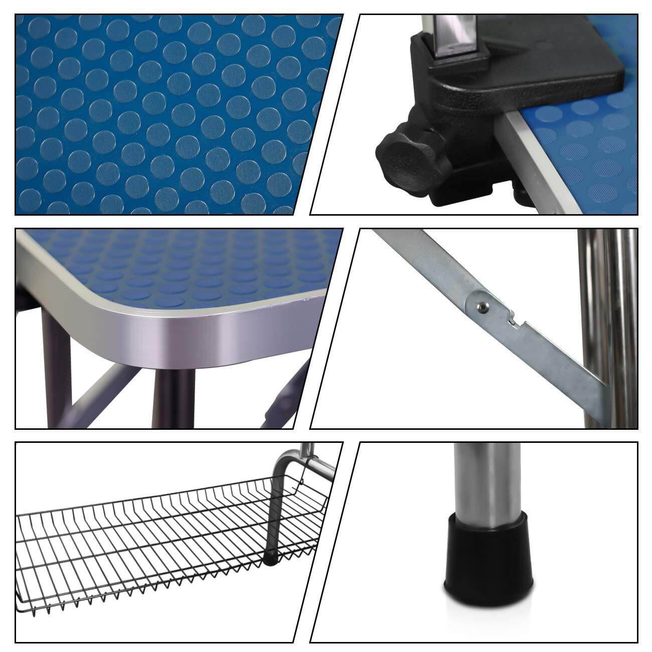 46" Folding Pet Grooming Table, Blue