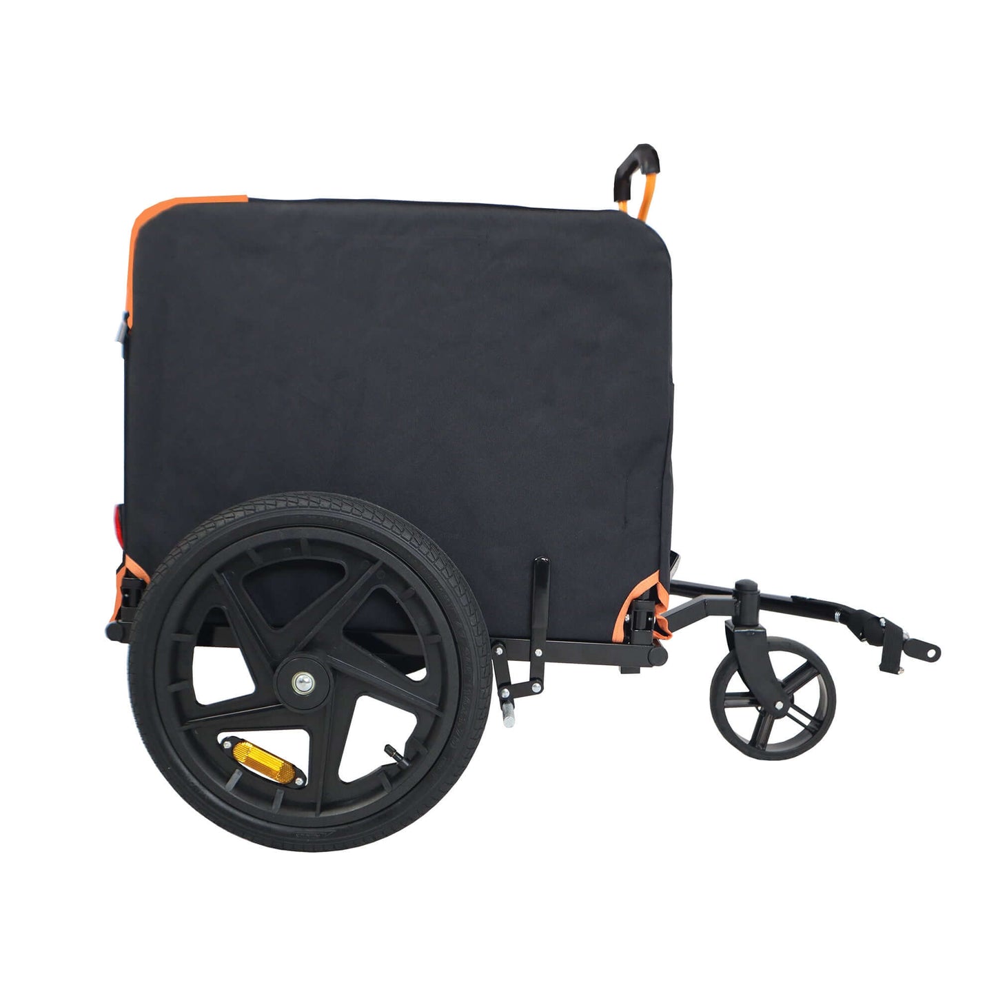 Foldable Bicycle Trailer for Medium Dogs, Orange & Black