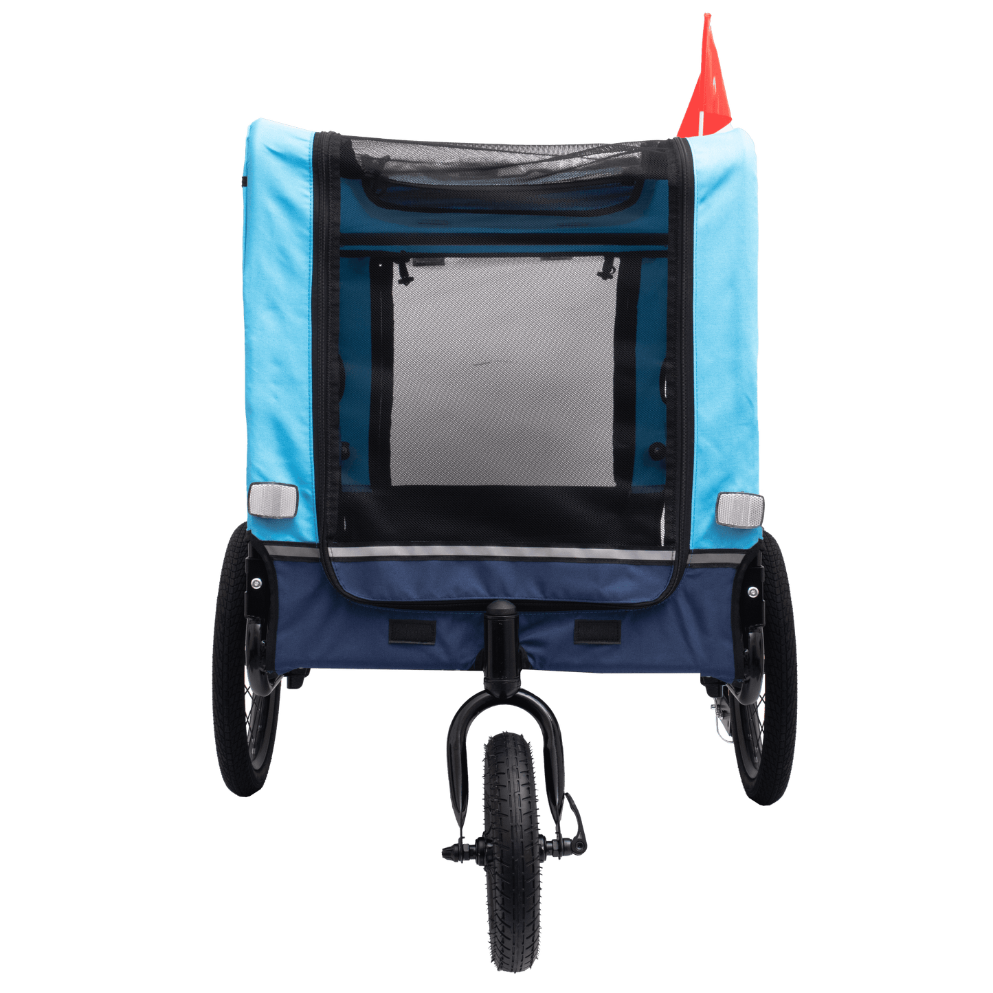 2-1 Foldable Stroller & Bicycle Trailer for Large Dogs, Blue