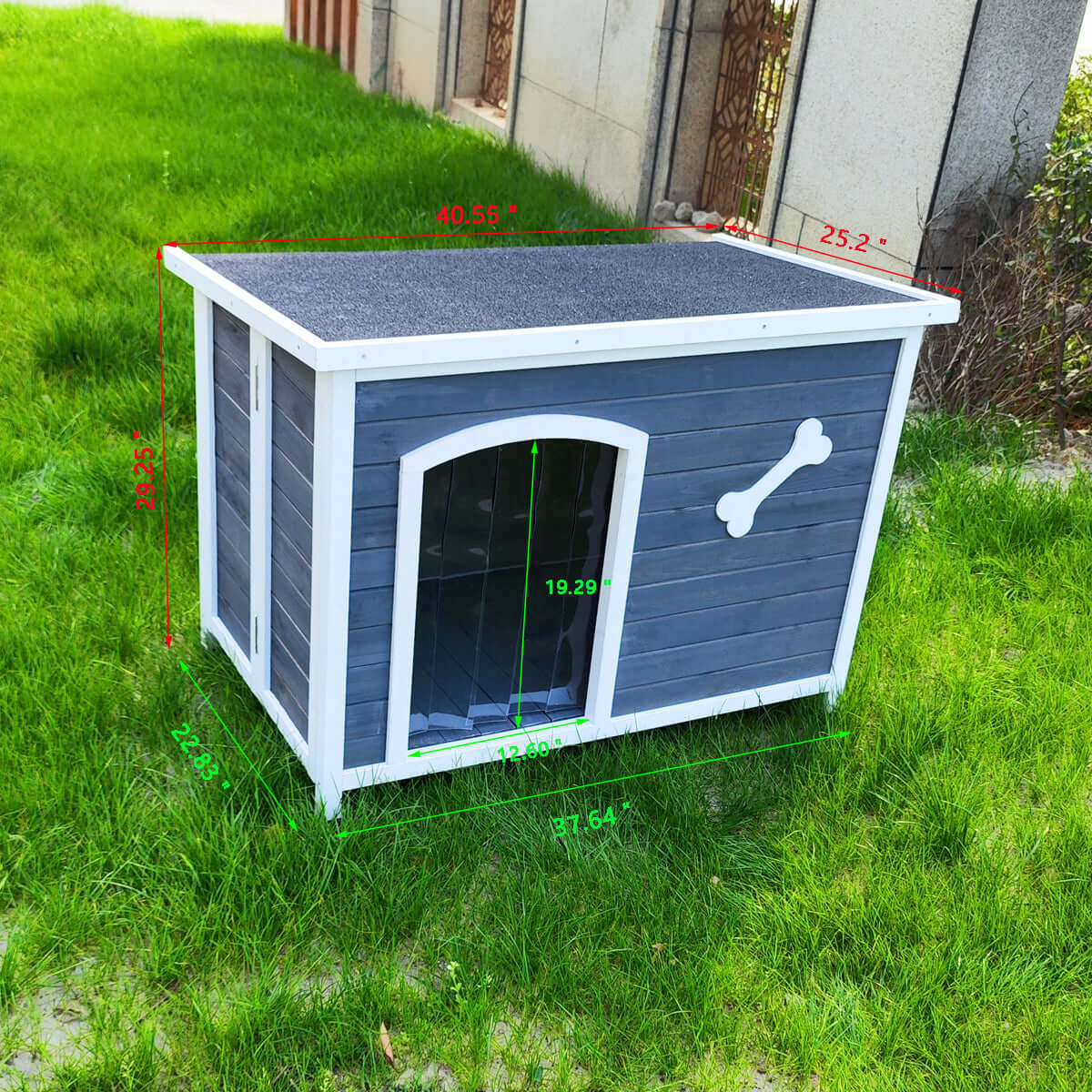 40" Wooden Dog House, Indoor & Outdoor, Foldable - supdog