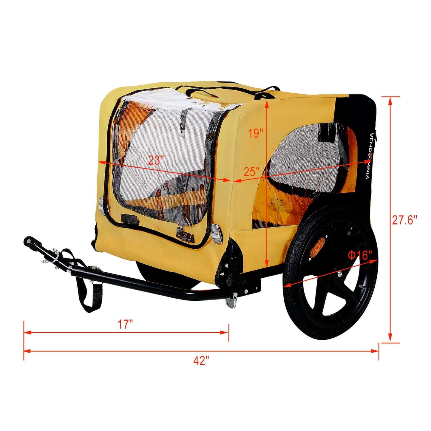 Foldable Dog Stroller, Bicycle Trailer - supdog
