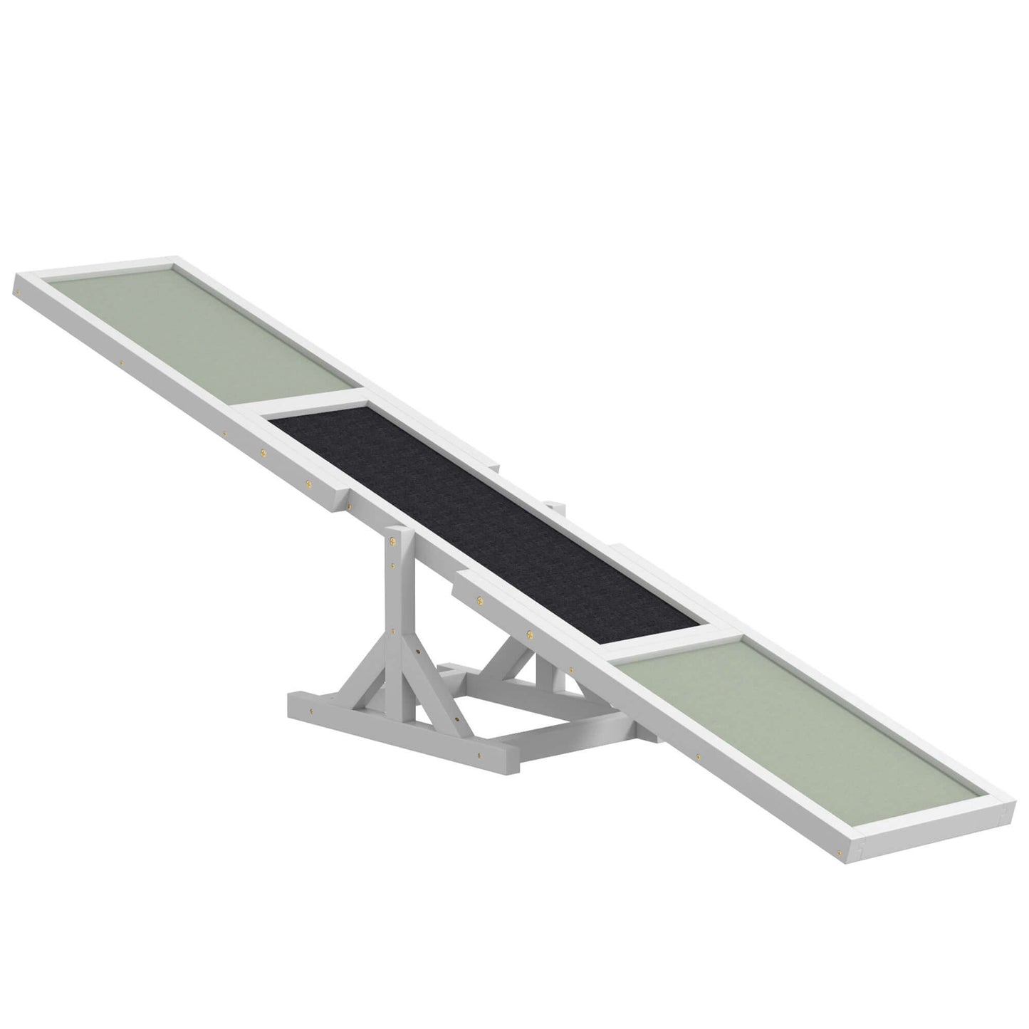 Wooden Dog Agility Seesaw, White