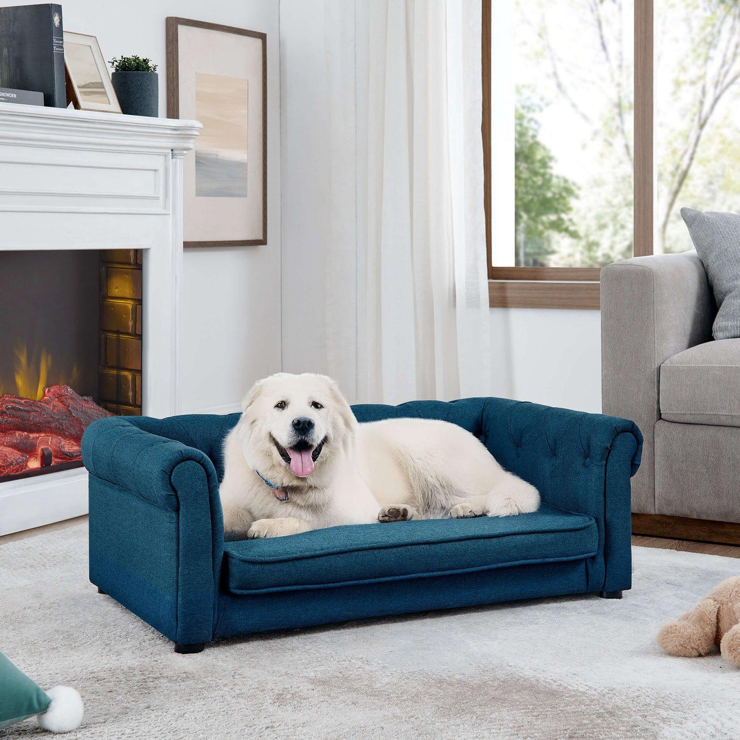 40" Elegant Pet Sofa, Blue