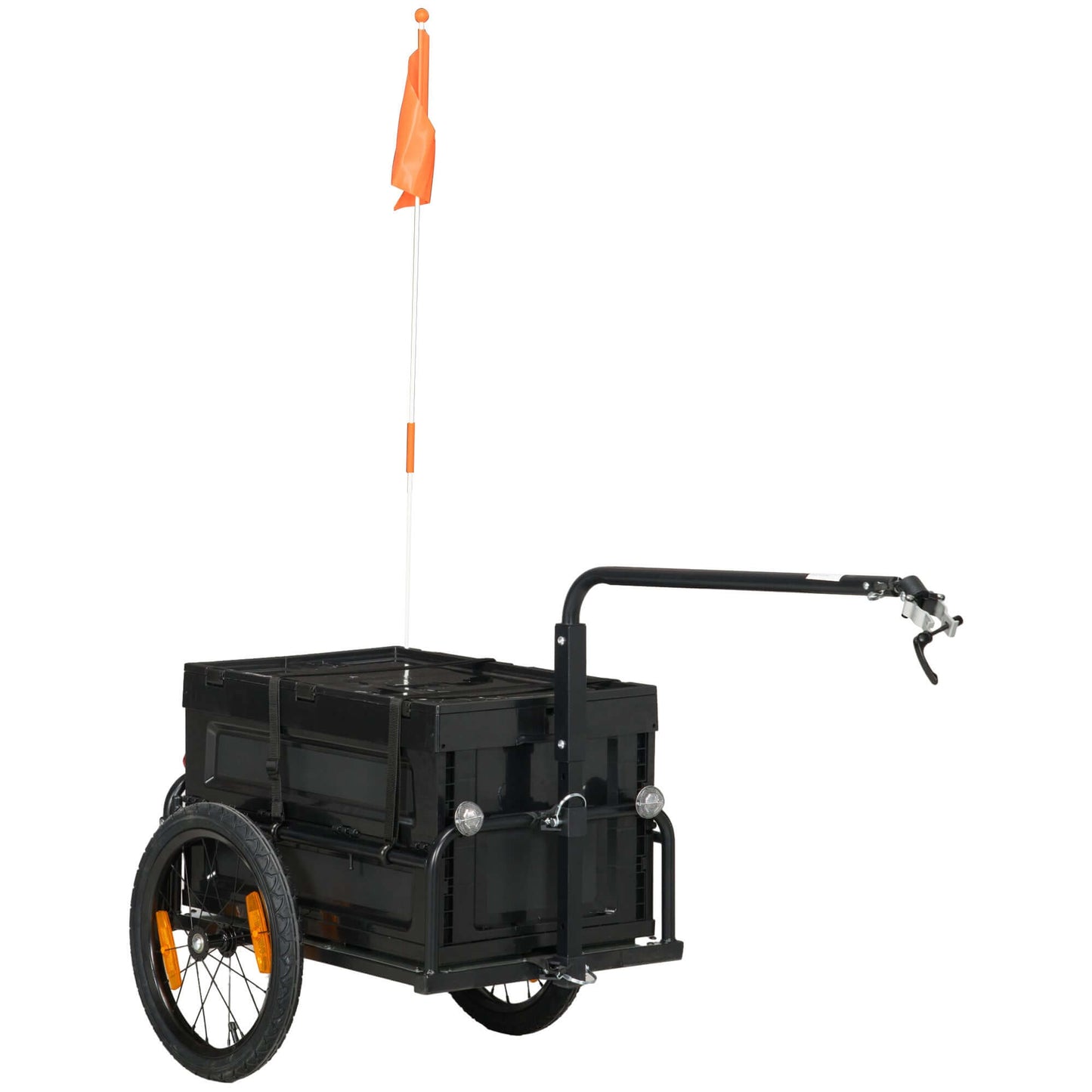 Aosom Pet Bicycle Cargo Trailer with Removable Storage Box
