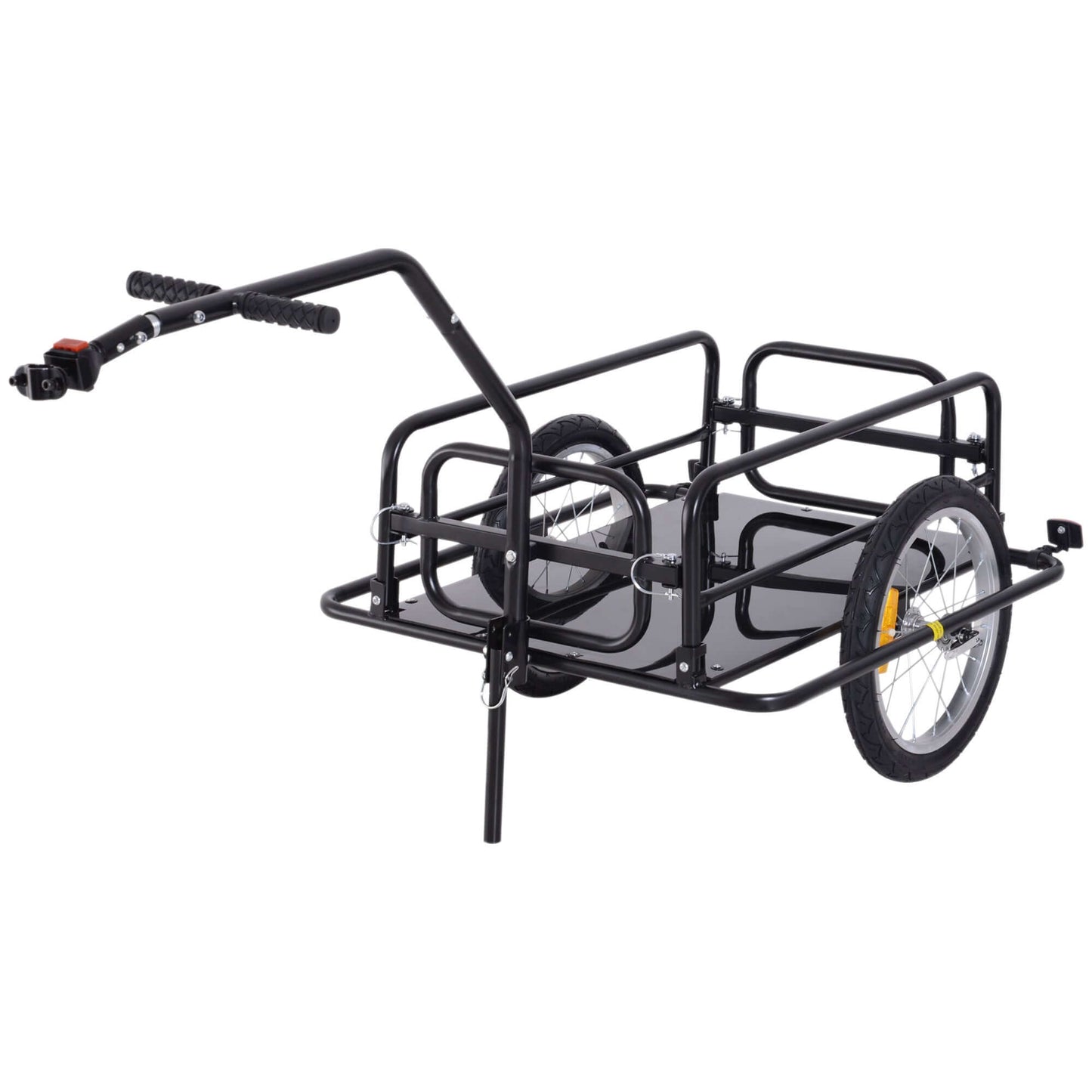 Aosom Foldable Bicycle Cargo Trailer, Black