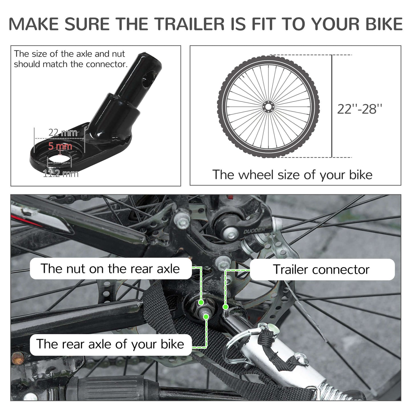 Aosom 2-in-1 Stroller & Bicycle Trailer for Small Dogs, Green