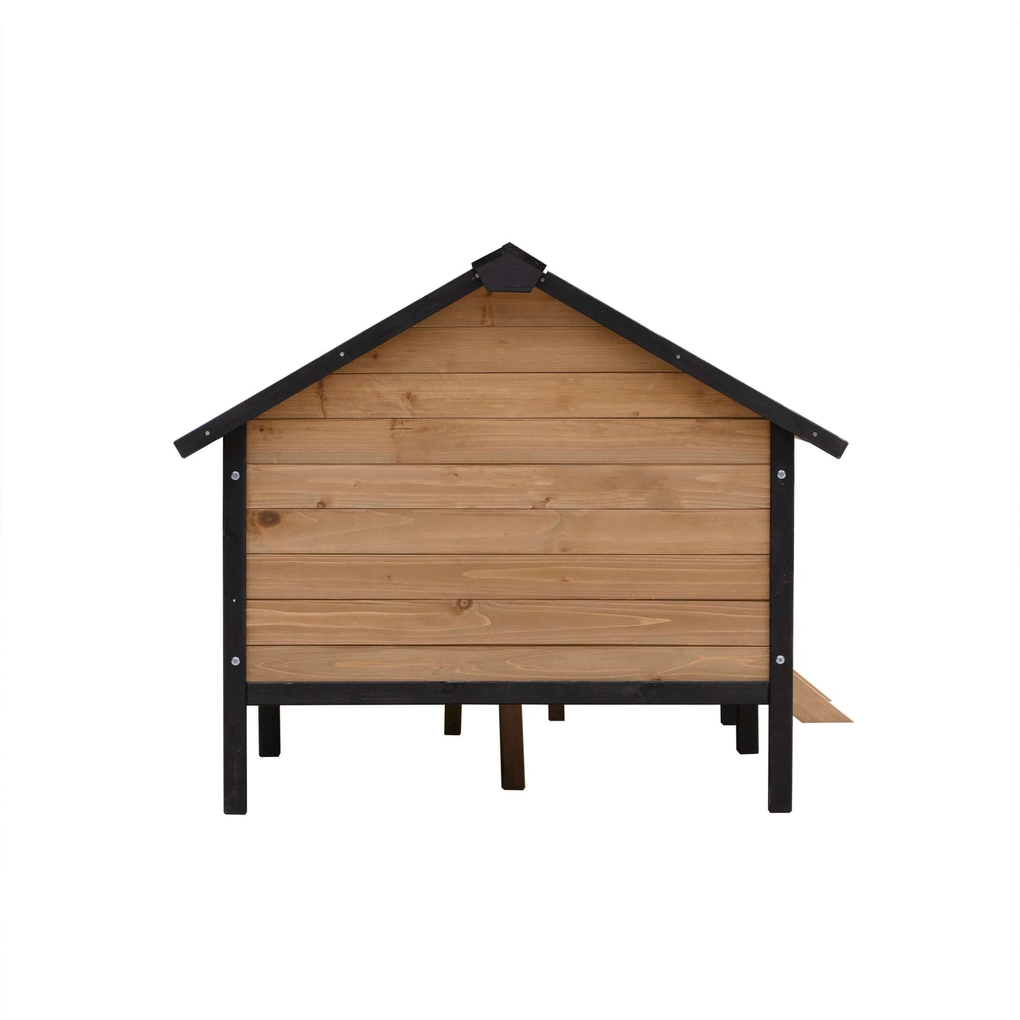 66" Large Wooden Dog House, Raised Cabin with Porch GIGA