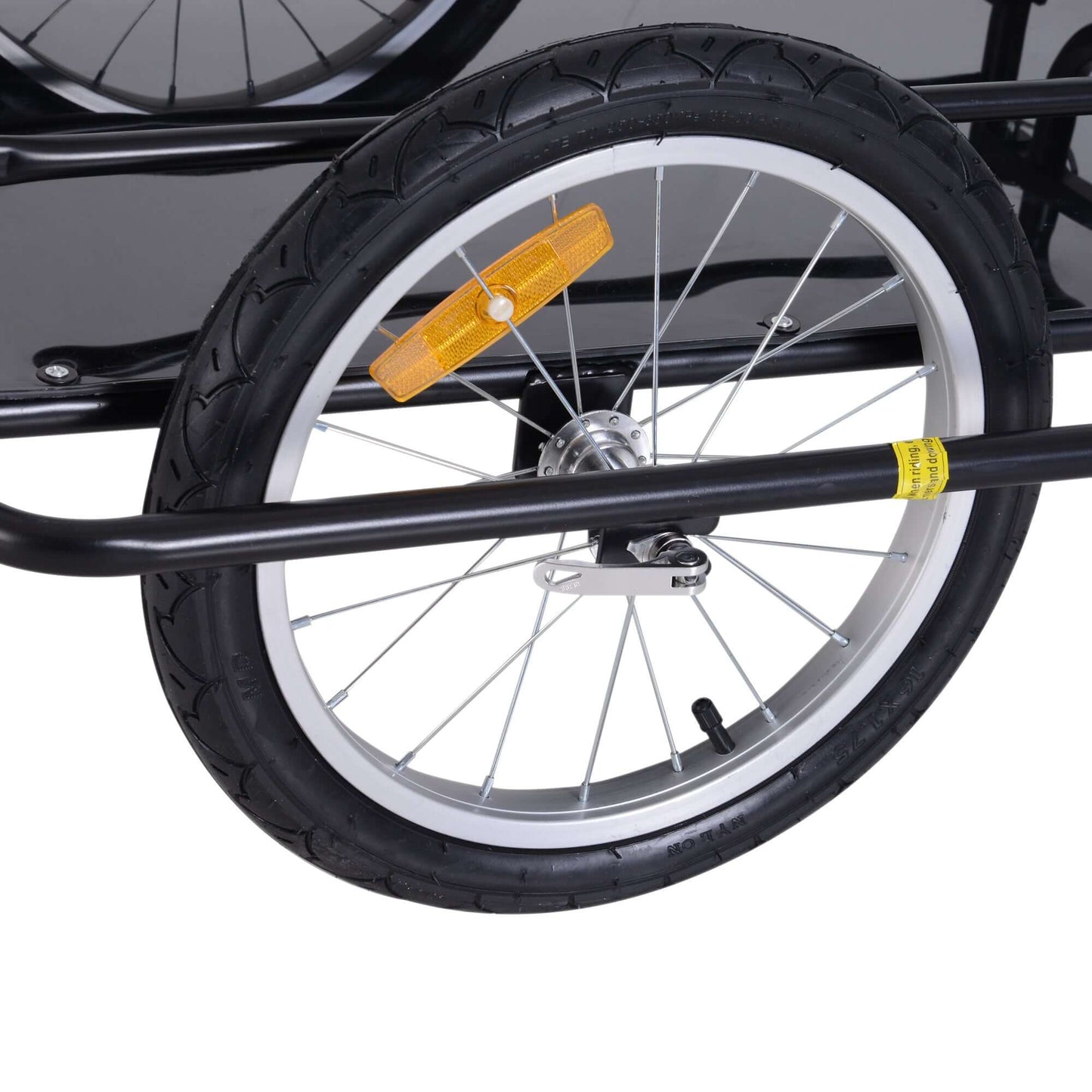 Aosom Foldable Bicycle Cargo Trailer, Black