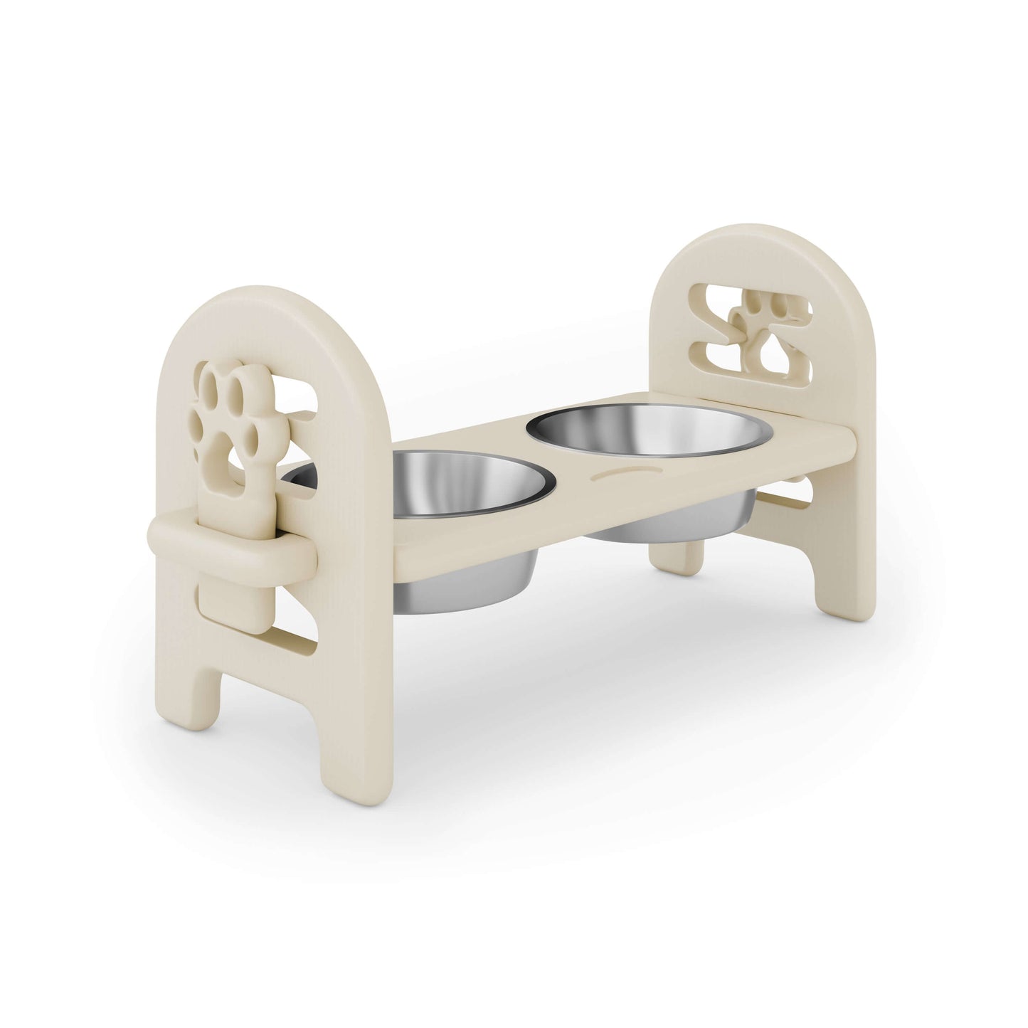 Adjustable Pet Bowl, Beige