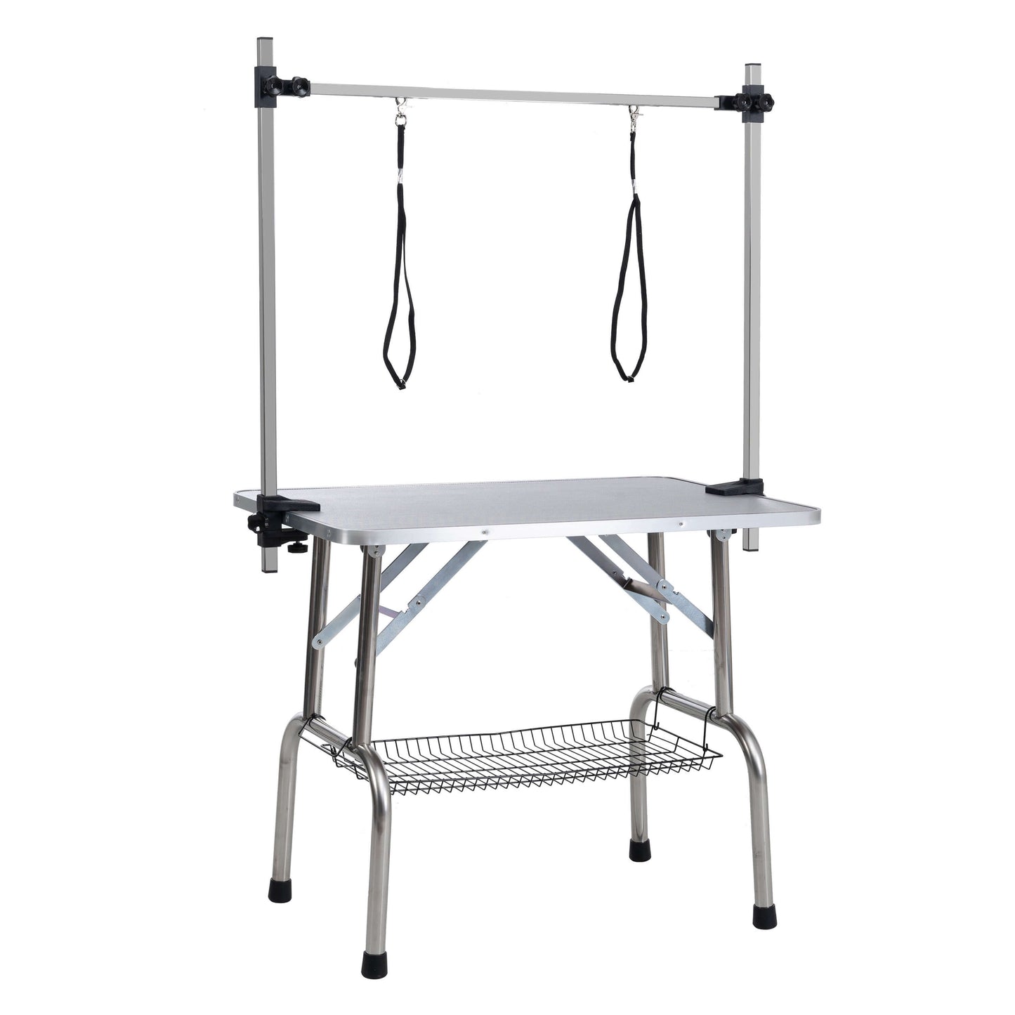46" Folding Pet Grooming Table, Silver