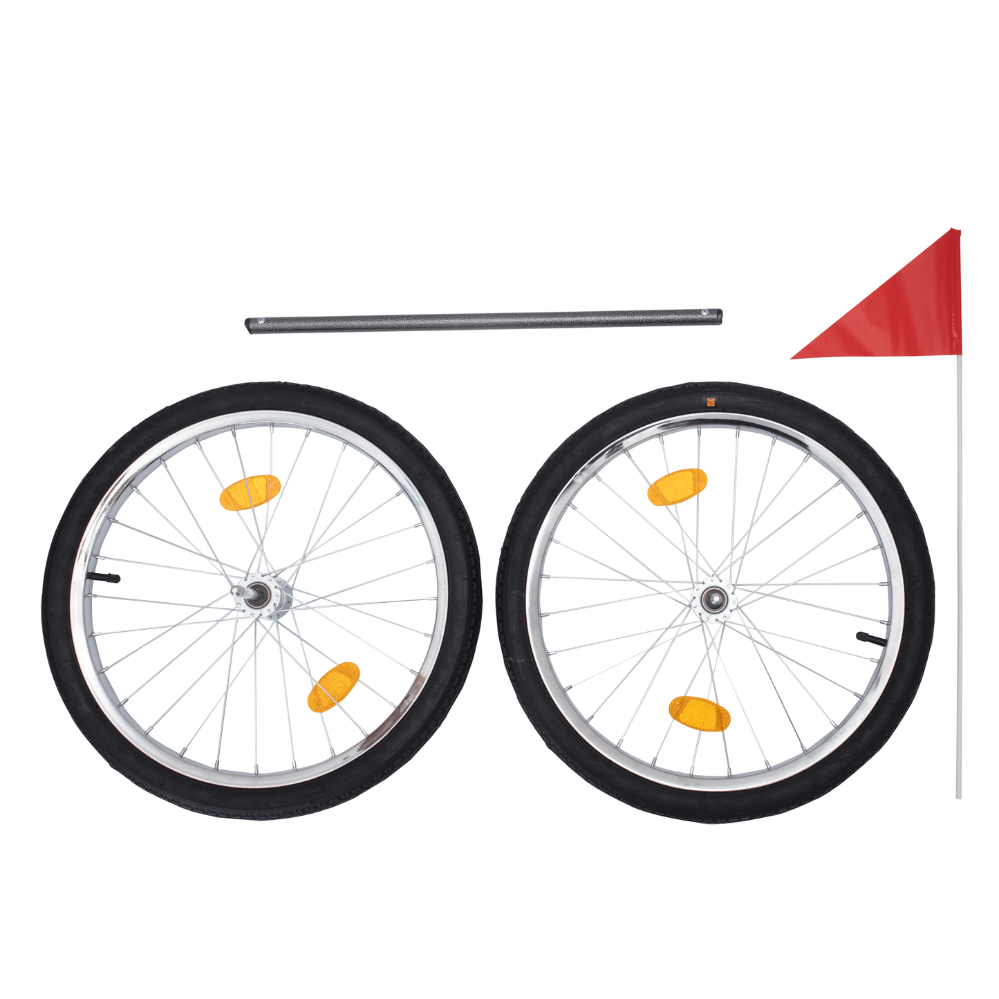 Foldable Bicycle Trailer for Medium Dogs, Red & Black