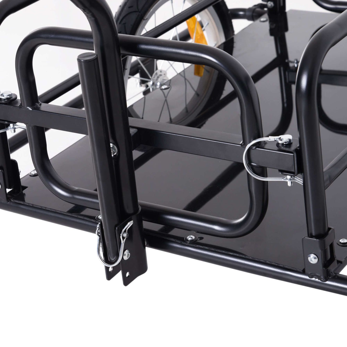 Aosom Foldable Bicycle Cargo Trailer, Black