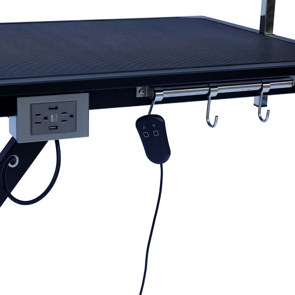 electric pet grooming table, 110V/220V professional groomer recommend super Deluxe electric pet grooming table, 110V/220V professional groomer recommend height adjust from 8 up to 36inch BLACK COLOR GIGA