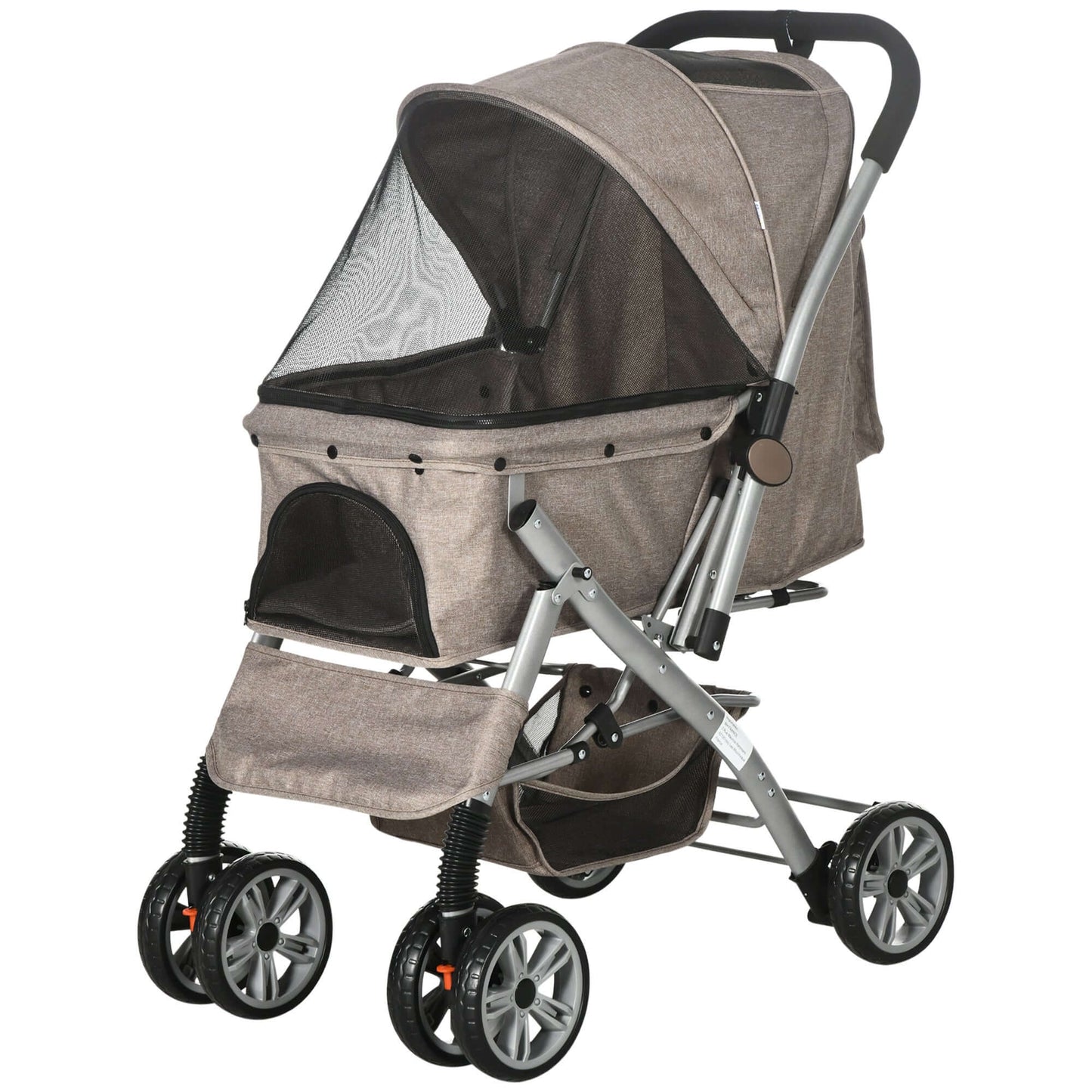 PawHut Dog Stroller for Small Dogs, Brown