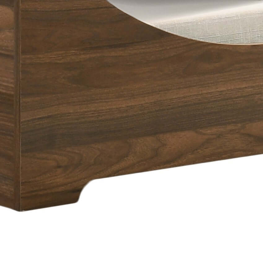 Modern Dog Bed with Cushion, Gibson Brown, Alder Wood Finish, 36" Wide GIGA