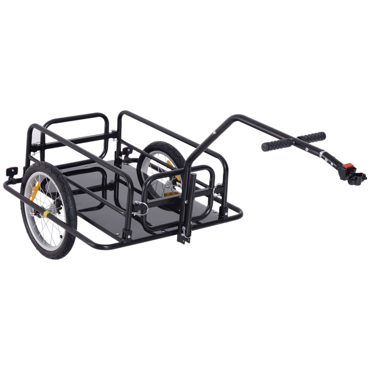 Aosom Foldable Bicycle Cargo Trailer, Black