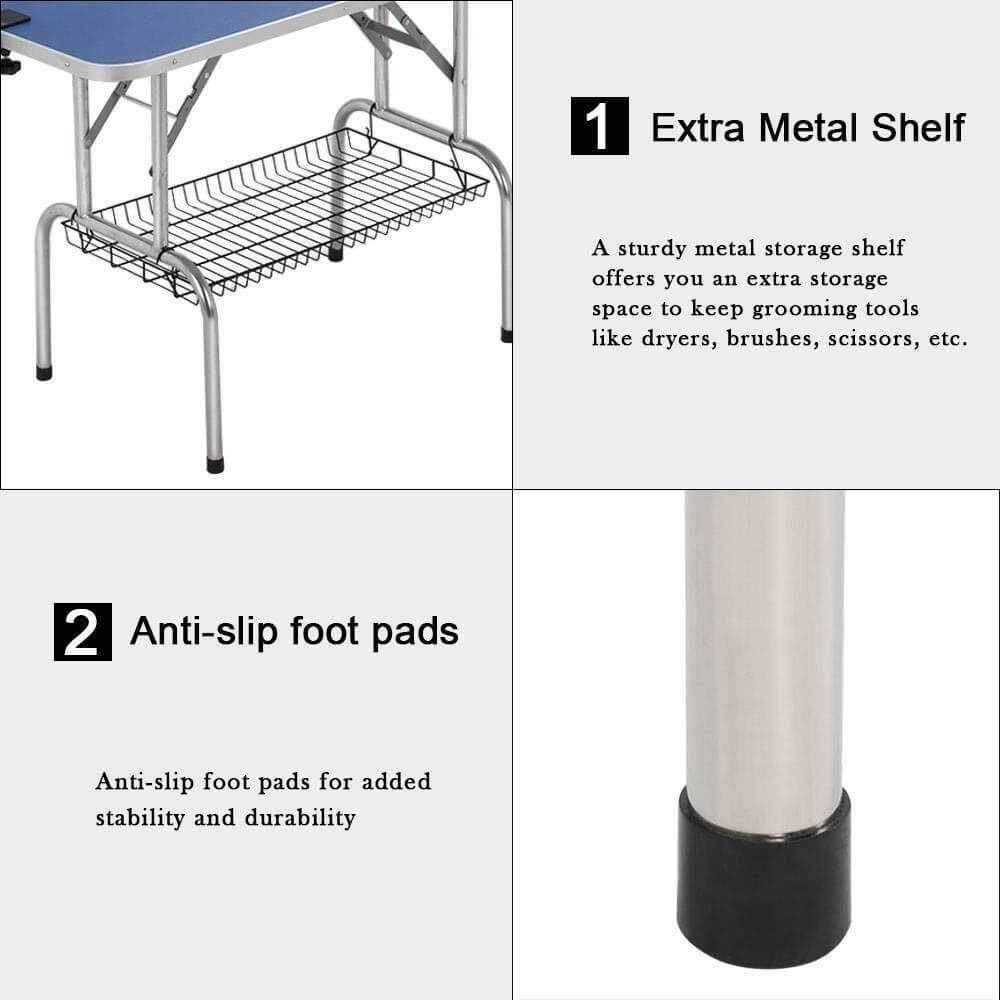 46" Folding Pet Grooming Table, Blue