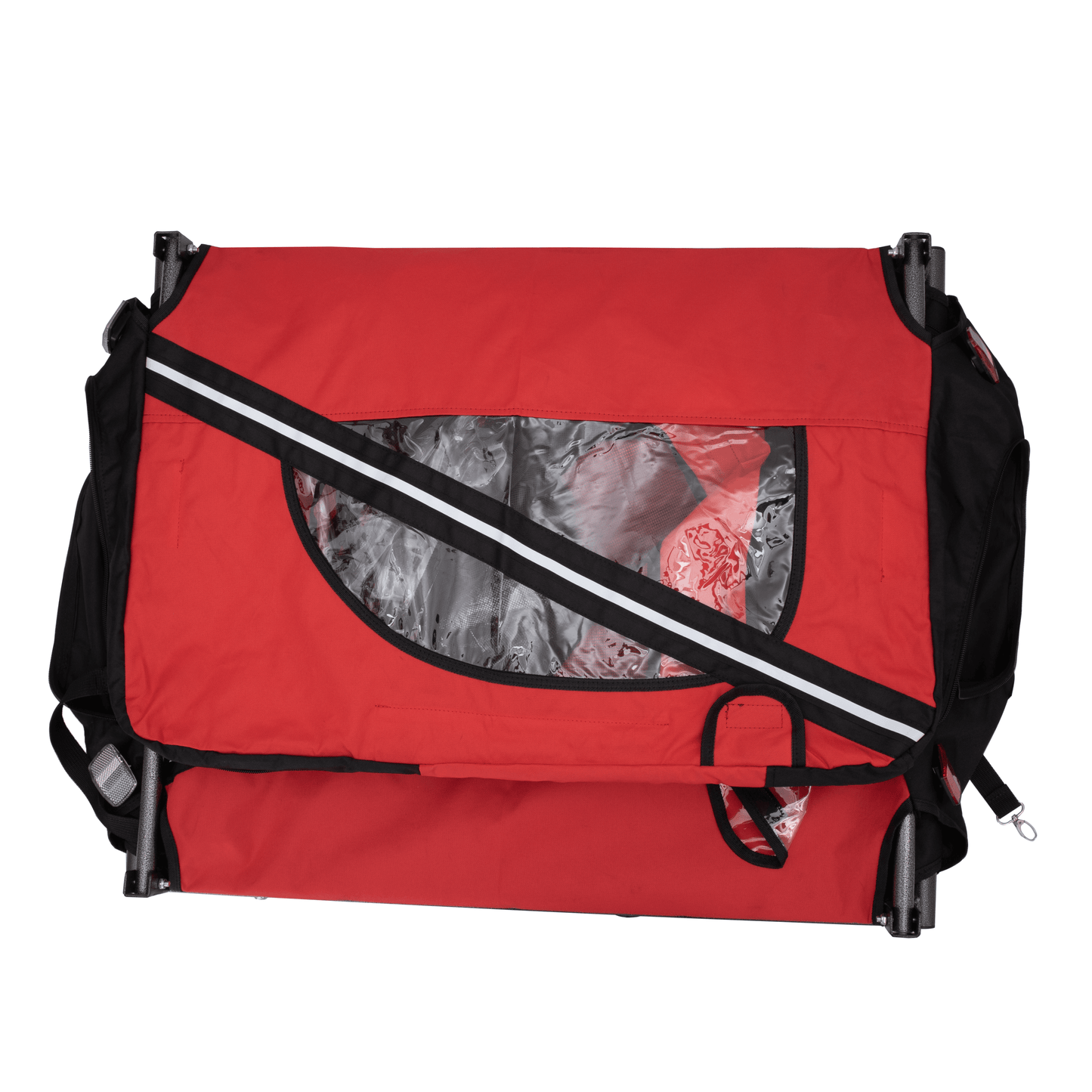 Foldable Bicycle Trailer for Medium Dogs, Red & Black