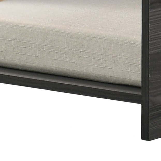 Modern Dog Bed with Cushion and Side Storage Compartment, Esme Ash Gray, 47" Wide GIGA