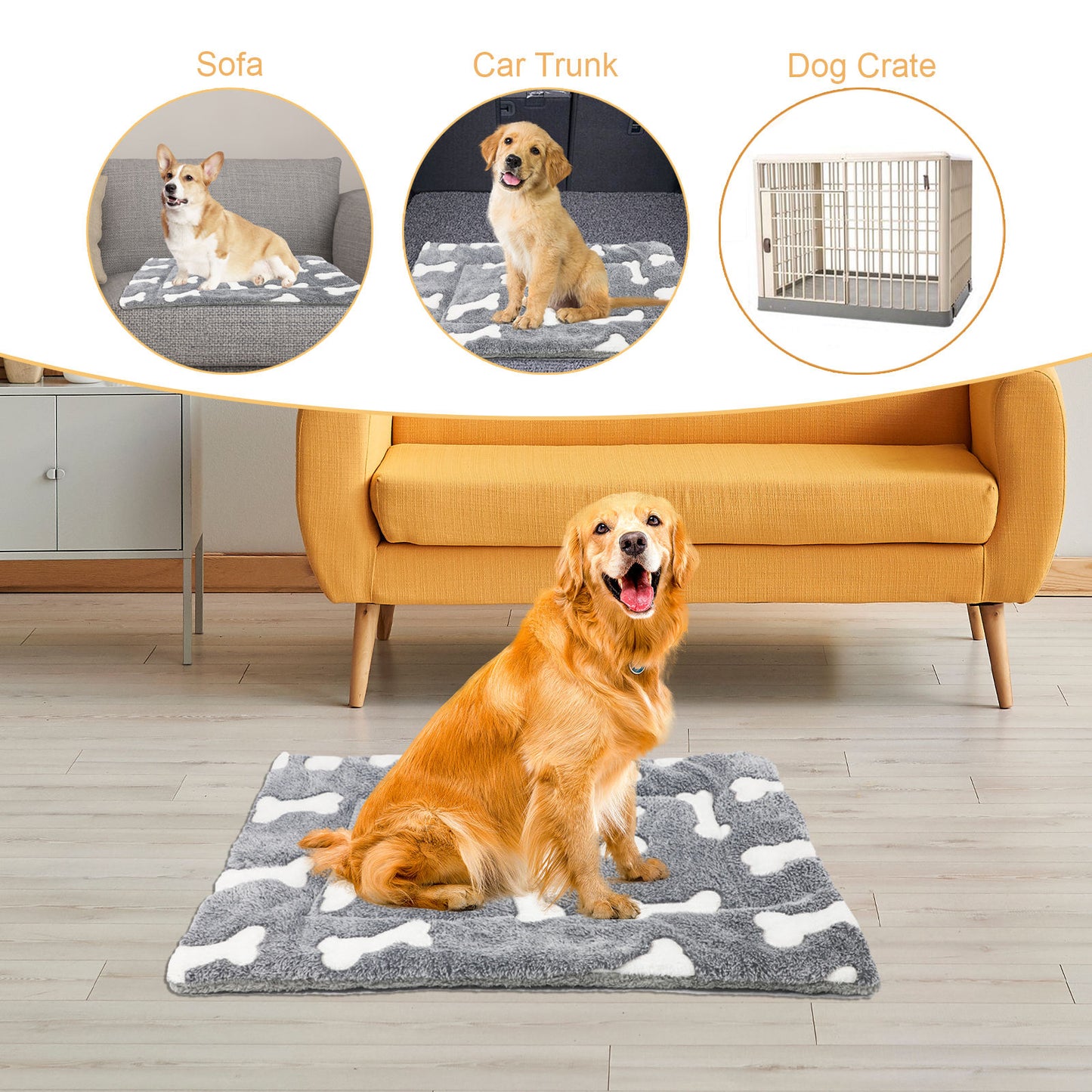 Self-Warming Washable Dog Bed Reversible Fleece cjdropshipping