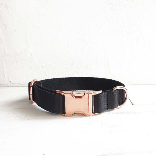 Black w/Copper Color Buckle Dog Collar cjdropshipping