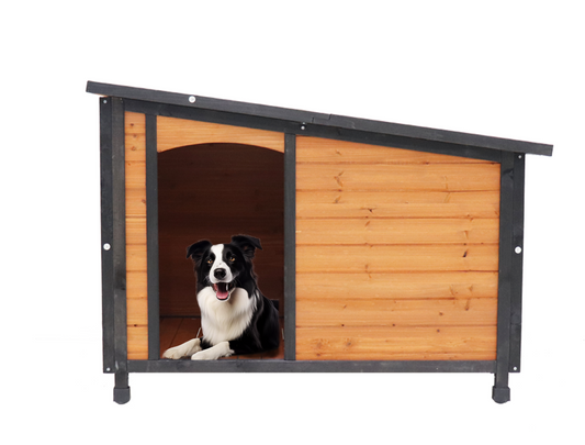 46" Dog House, Gold red and black