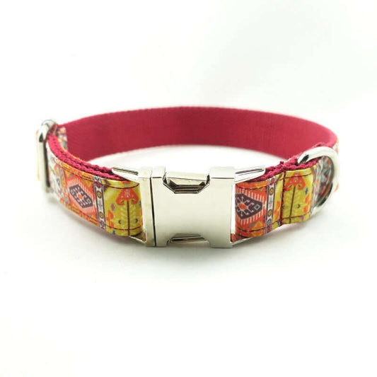 Bohemian Red Dog Collar cjdropshipping