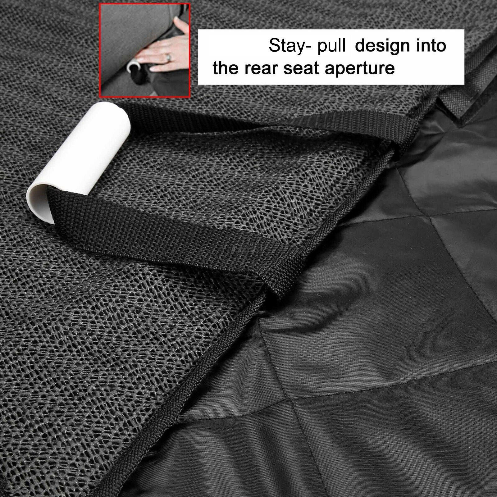 Seat Cover Rear Back Car Pet Dog Travel Waterproof Bench Protector Luxury -Black cjdropshipping