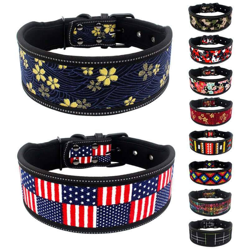 Extra Wide Variety Patterned Dog Collars cjdropshipping