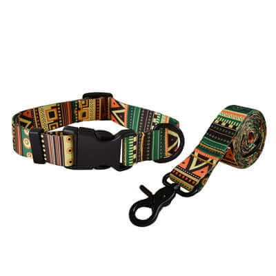 Printed Dog Collar, Leash, Set, For Puppies cjdropshipping