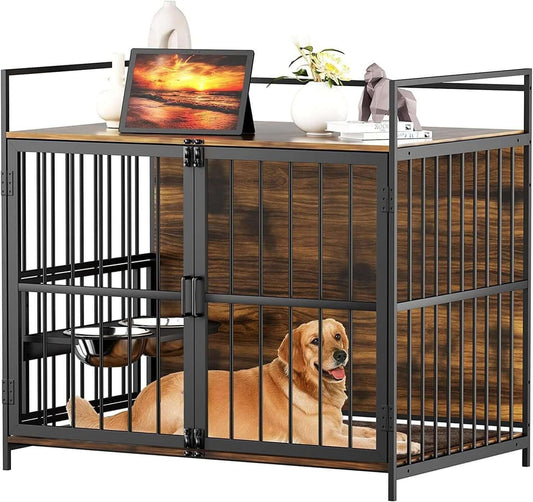 Dog Crate Furniture-Style Cages for Large Dogs Indoor Heavy Duty Super Sturdy 41'