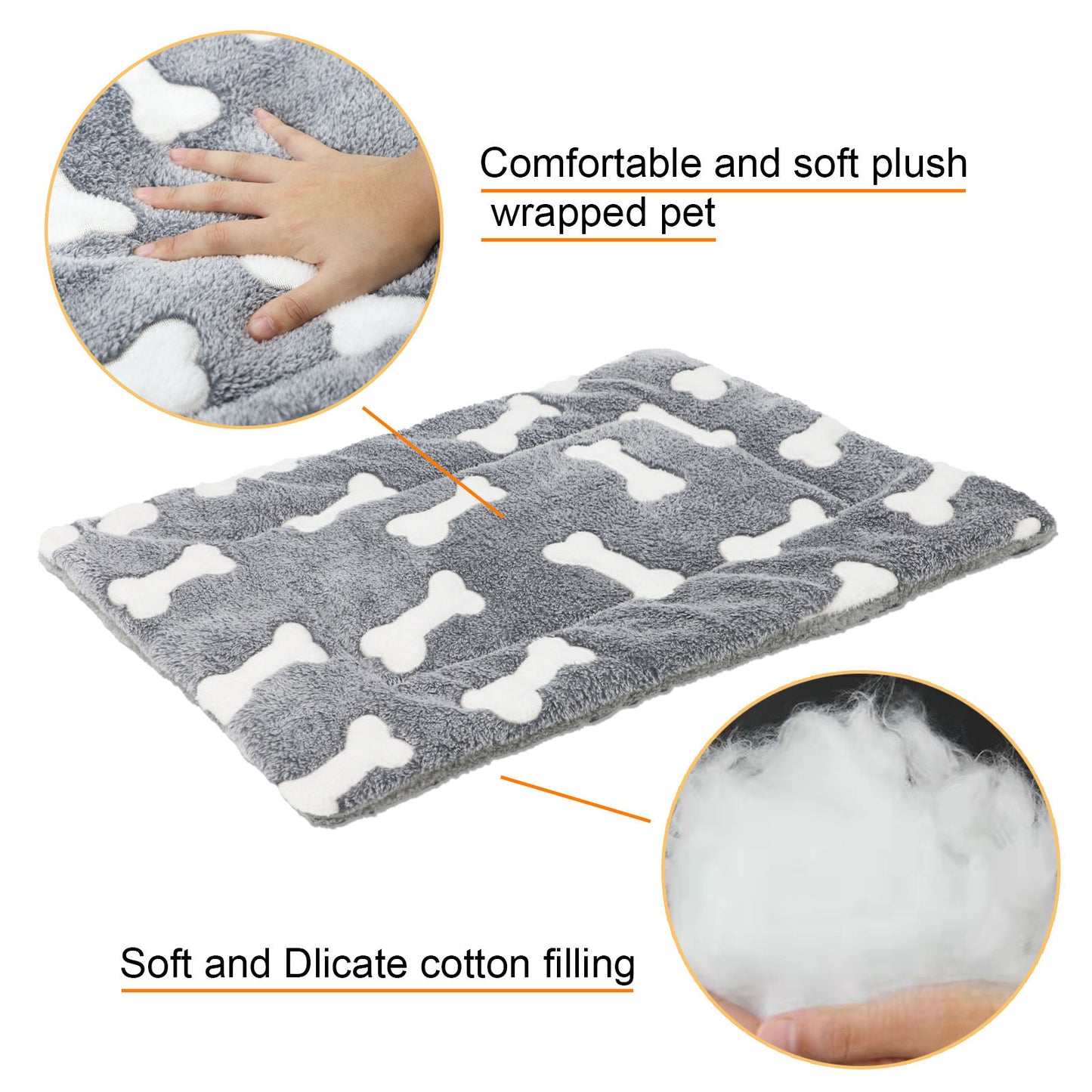 Self-Warming Washable Dog Bed Reversible Fleece cjdropshipping