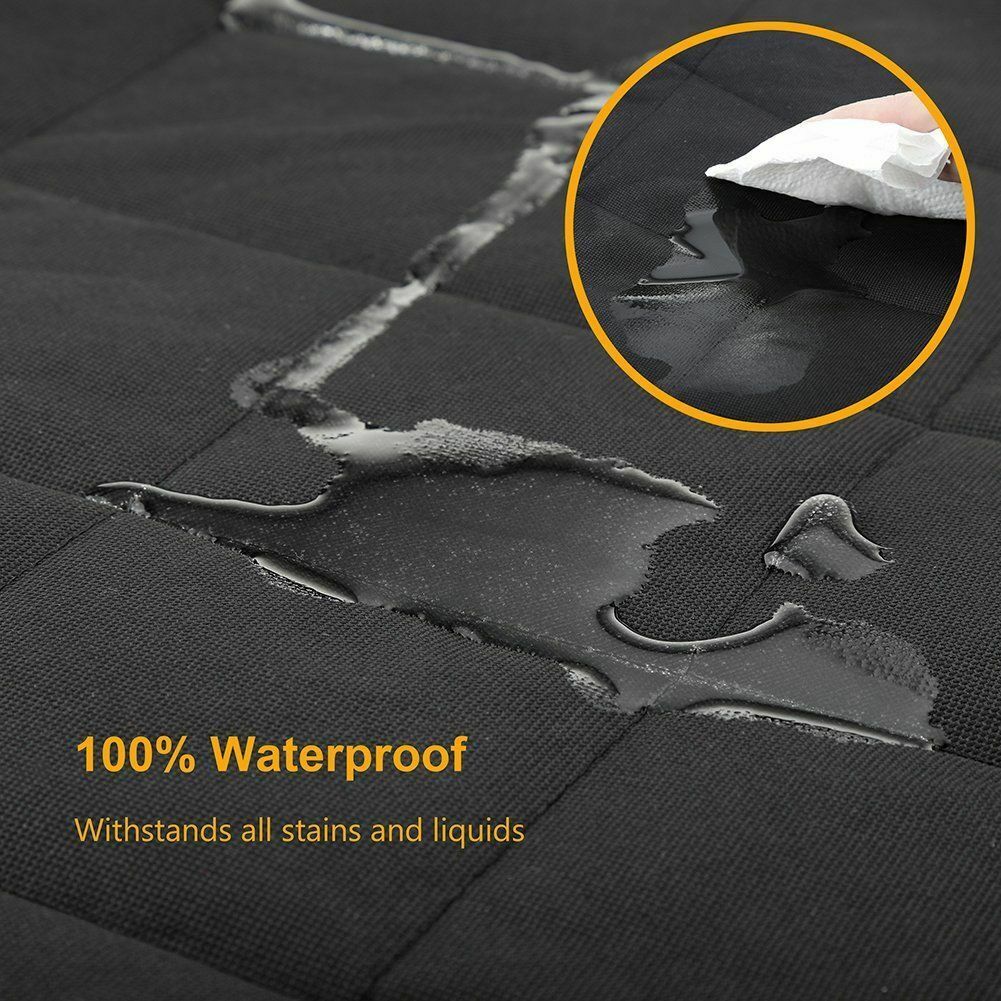 Seat Cover Rear Back Car Pet Dog Travel Waterproof Bench Protector Luxury -Black cjdropshipping