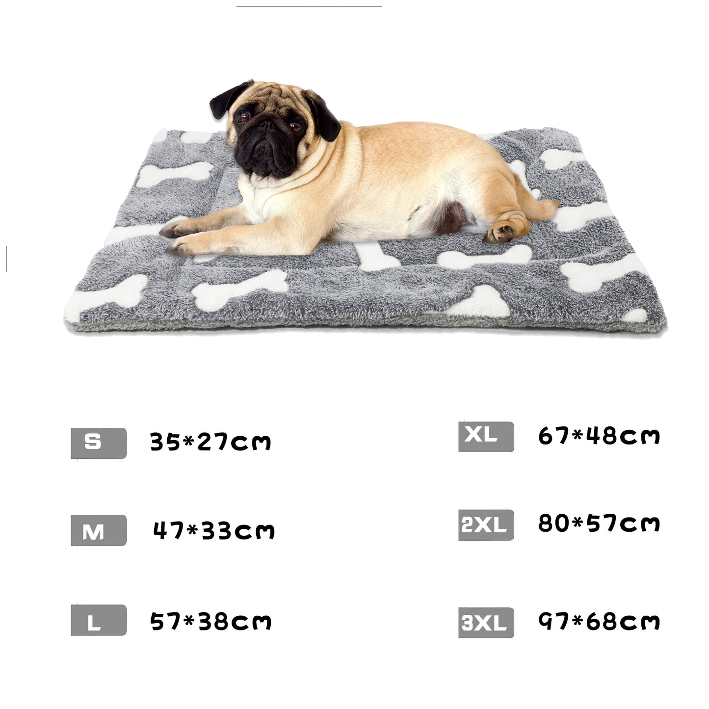 Self-Warming Washable Dog Bed Reversible Fleece cjdropshipping